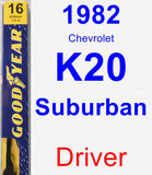 Driver Wiper Blade for 1982 Chevrolet K20 Suburban - Premium