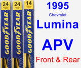 Front & Rear Wiper Blade Pack for 1995 Chevrolet Lumina APV - Premium