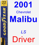Driver Wiper Blade for 2001 Chevrolet Malibu - Premium