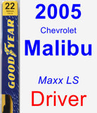 Driver Wiper Blade for 2005 Chevrolet Malibu - Premium