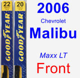 Front Wiper Blade Pack for 2006 Chevrolet Malibu - Premium