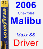 Driver Wiper Blade for 2006 Chevrolet Malibu - Premium