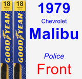 Front Wiper Blade Pack for 1979 Chevrolet Malibu - Premium