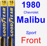 Front Wiper Blade Pack for 1980 Chevrolet Malibu - Premium