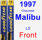 Front Wiper Blade Pack for 1997 Chevrolet Malibu - Premium