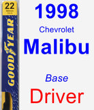 Driver Wiper Blade for 1998 Chevrolet Malibu - Premium