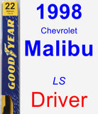 Driver Wiper Blade for 1998 Chevrolet Malibu - Premium