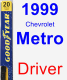 Driver Wiper Blade for 1999 Chevrolet Metro - Premium