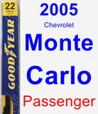 Passenger Wiper Blade for 2005 Chevrolet Monte Carlo - Premium