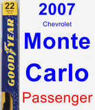Passenger Wiper Blade for 2007 Chevrolet Monte Carlo - Premium
