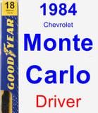 Driver Wiper Blade for 1984 Chevrolet Monte Carlo - Premium