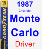 Driver Wiper Blade for 1987 Chevrolet Monte Carlo - Premium