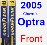 Front Wiper Blade Pack for 2005 Chevrolet Optra - Premium