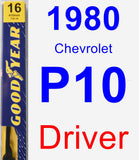 Driver Wiper Blade for 1980 Chevrolet P10 - Premium