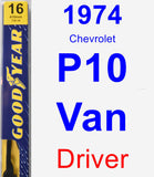 Driver Wiper Blade for 1974 Chevrolet P10 Van - Premium