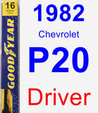 Driver Wiper Blade for 1982 Chevrolet P20 - Premium