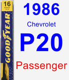 Passenger Wiper Blade for 1986 Chevrolet P20 - Premium