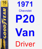 Driver Wiper Blade for 1971 Chevrolet P20 Van - Premium