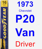 Driver Wiper Blade for 1973 Chevrolet P20 Van - Premium