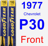 Front Wiper Blade Pack for 1977 Chevrolet P30 - Premium