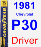 Driver Wiper Blade for 1981 Chevrolet P30 - Premium