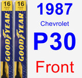 Front Wiper Blade Pack for 1987 Chevrolet P30 - Premium