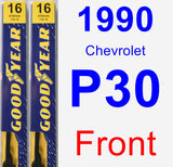 Front Wiper Blade Pack for 1990 Chevrolet P30 - Premium