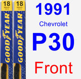 Front Wiper Blade Pack for 1991 Chevrolet P30 - Premium