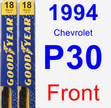 Front Wiper Blade Pack for 1994 Chevrolet P30 - Premium