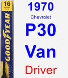 Driver Wiper Blade for 1970 Chevrolet P30 Van - Premium