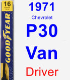 Driver Wiper Blade for 1971 Chevrolet P30 Van - Premium