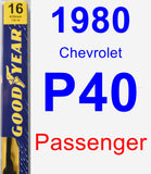 Passenger Wiper Blade for 1980 Chevrolet P40 - Premium