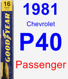 Passenger Wiper Blade for 1981 Chevrolet P40 - Premium