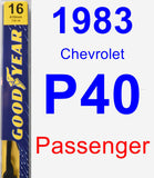 Passenger Wiper Blade for 1983 Chevrolet P40 - Premium