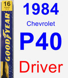 Driver Wiper Blade for 1984 Chevrolet P40 - Premium