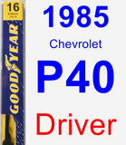 Driver Wiper Blade for 1985 Chevrolet P40 - Premium