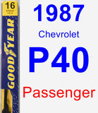 Passenger Wiper Blade for 1987 Chevrolet P40 - Premium