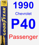 Passenger Wiper Blade for 1990 Chevrolet P40 - Premium