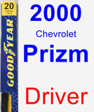 Driver Wiper Blade for 2000 Chevrolet Prizm - Premium