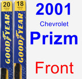 Front Wiper Blade Pack for 2001 Chevrolet Prizm - Premium