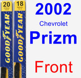 Front Wiper Blade Pack for 2002 Chevrolet Prizm - Premium