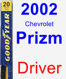 Driver Wiper Blade for 2002 Chevrolet Prizm - Premium