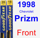 Front Wiper Blade Pack for 1998 Chevrolet Prizm - Premium