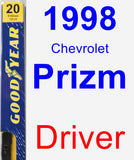 Driver Wiper Blade for 1998 Chevrolet Prizm - Premium