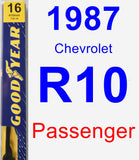 Passenger Wiper Blade for 1987 Chevrolet R10 - Premium