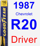 Driver Wiper Blade for 1987 Chevrolet R20 - Premium