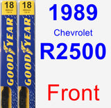 Front Wiper Blade Pack for 1989 Chevrolet R2500 - Premium