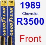 Front Wiper Blade Pack for 1989 Chevrolet R3500 - Premium