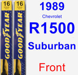 Front Wiper Blade Pack for 1989 Chevrolet R1500 Suburban - Premium