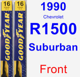 Front Wiper Blade Pack for 1990 Chevrolet R1500 Suburban - Premium